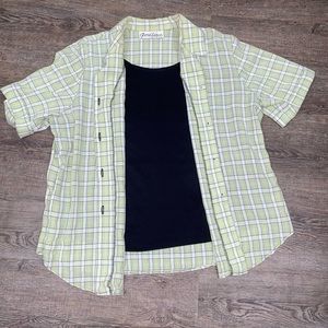 Gloria Lance Plus Size 1X Shirt Blouse & Attached Cami
